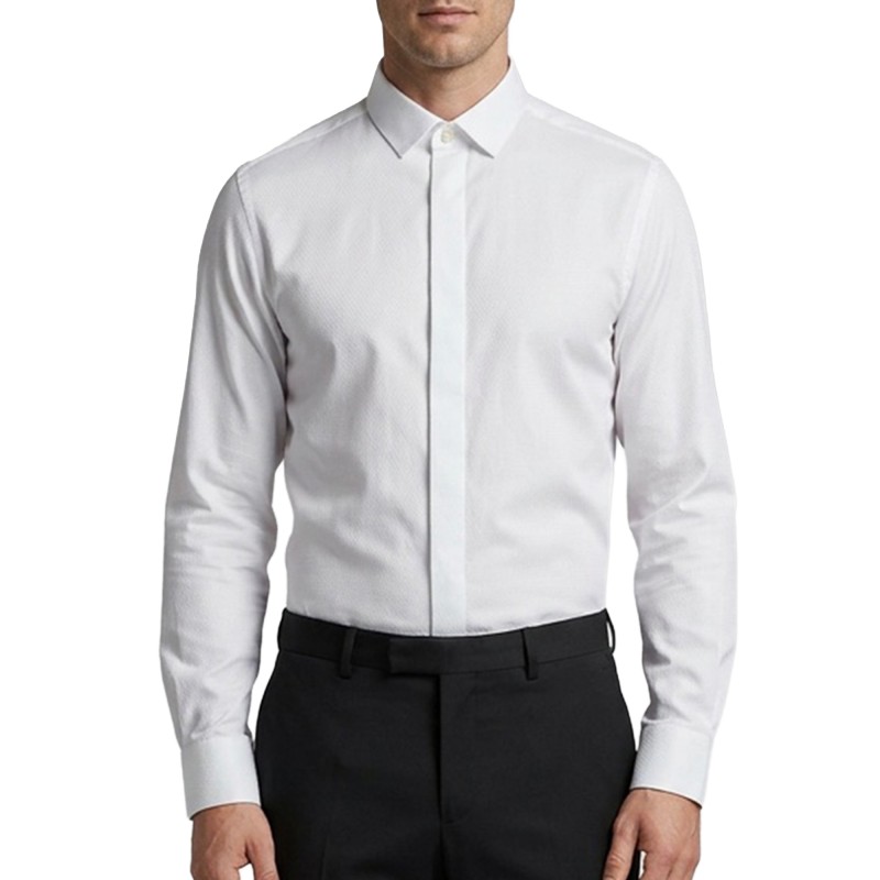 Hugo Shirt Slim Fit Pattern-Open White Hugo Shirt Slim Fit Pattern-Open White