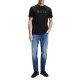 Boss T-Shirt With Large Tonal Logo-Black Boss T-Shirt With Large Tonal Logo-Black