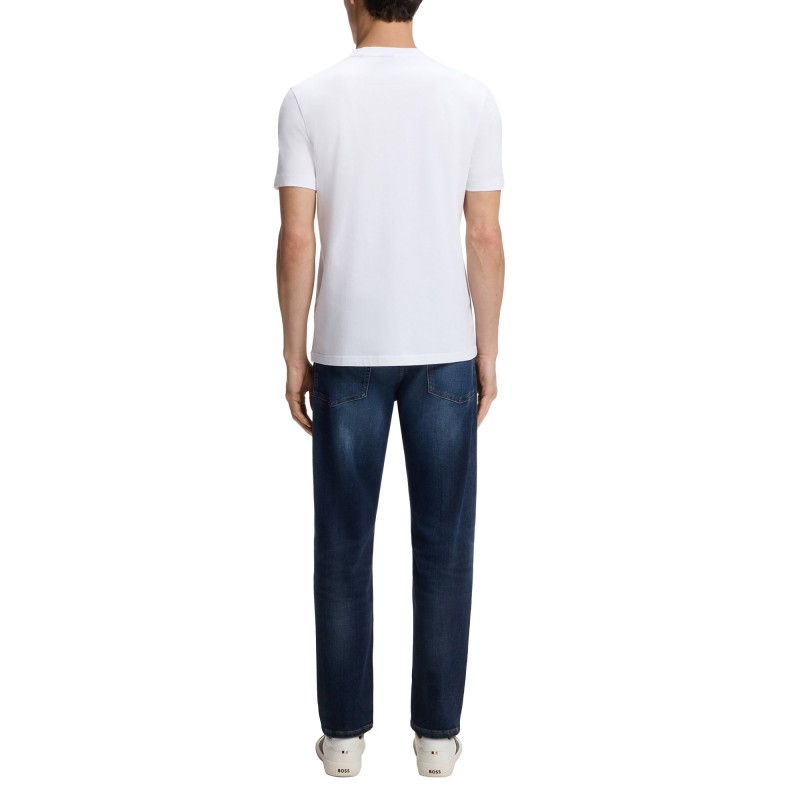 Boss T-Shirt With Large Tonal Logo-White