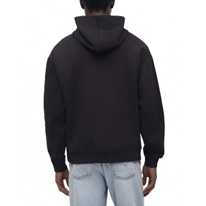 Hugo Hoodie With Metallic Logo-Black Hugo Hoodie With Metallic Logo-Black