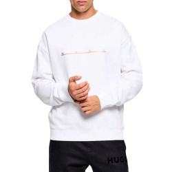 Hugo Sweatshirt With Spaced Logo Print-White
