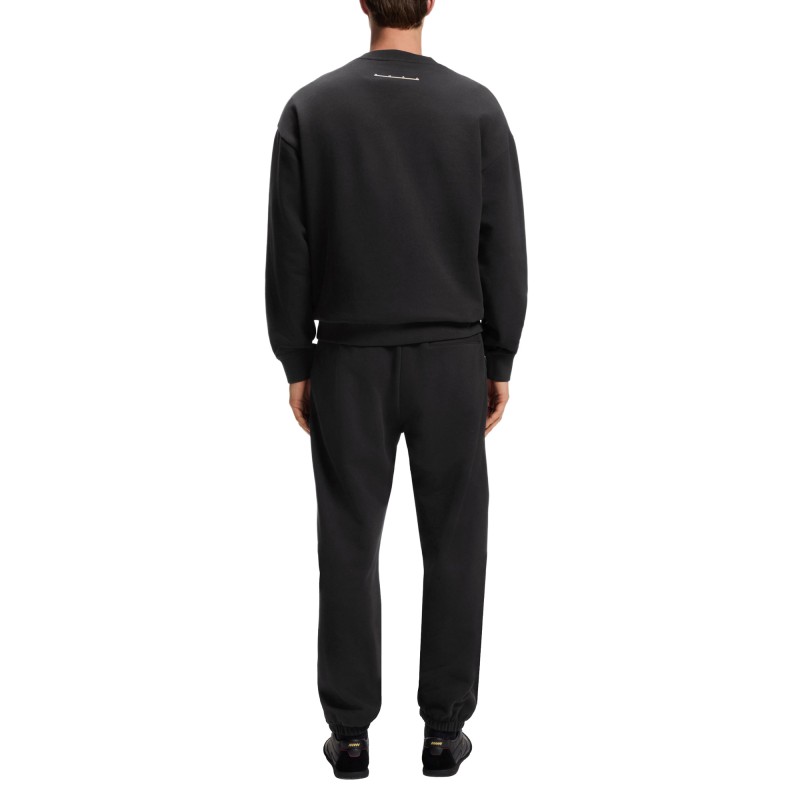 Hugo Sweatpants With Streetwear Logo-Black Hugo Sweatpants With Streetwear Logo-Black