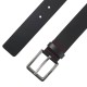 Hugo Belt Smooth Leather With Engraved Antique Silver Buckle-Black