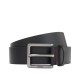 Hugo Belt Smooth Leather With Engraved Antique Silver Buckle-Black