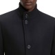 Hugo Coat Casual In A Virgin Wool-Black Hugo Coat Casual In A Virgin Wool-Black