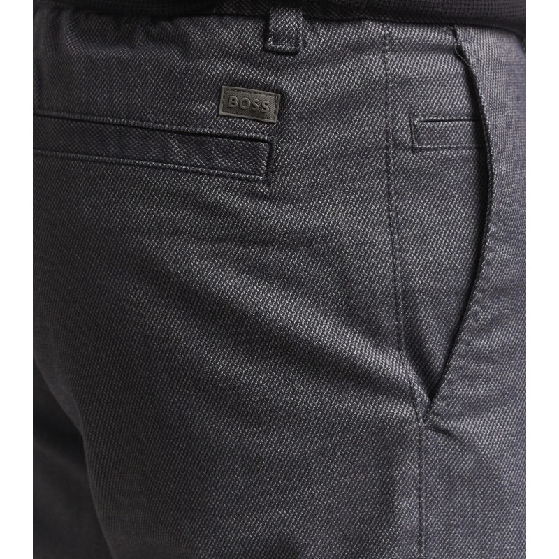 Boss Trousers Tapered Fit Chino Pattern-Dark Grey Boss Trousers Tapered Fit Chino Pattern-Dark Grey