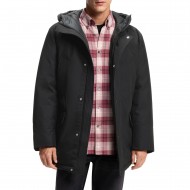 Boss Parka Jacket With Logo Badge Water Repellent-Black