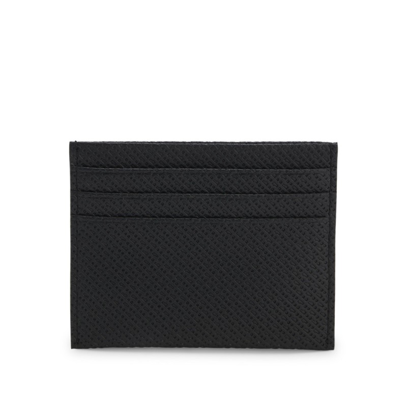 Boss Card Holder Monogram Patterned Leather-Black Boss Card Holder Monogram Patterned Leather-Black