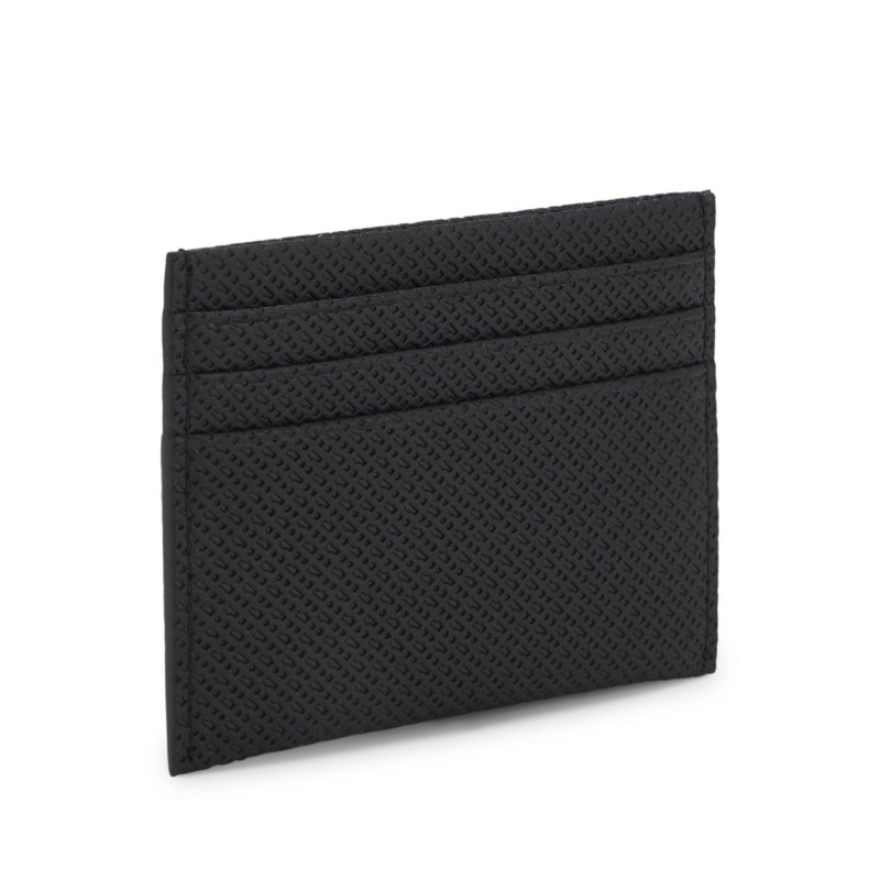 Boss Card Holder Monogram Patterned Leather-Black Boss Card Holder Monogram Patterned Leather-Black