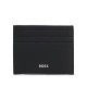 Boss Card Holder Monogram Patterned Leather-Black Boss Card Holder Monogram Patterned Leather-Black