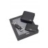 Boss Three-Piece Leather Gift Set With Embossed Logos-Black
