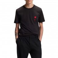 Hugo T-Shirt With Logo Artwork-Black