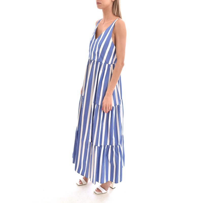 Emme Long Dress Patterned Wide Fit Lieto-Cornflower Blue Emme Long Dress Patterned Wide Fit Lieto-Cornflower Blue