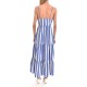 Emme Long Dress Patterned Wide Fit Lieto-Cornflower Blue Emme Long Dress Patterned Wide Fit Lieto-Cornflower Blue