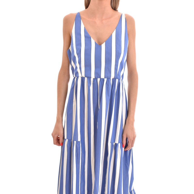 Emme Long Dress Patterned Wide Fit Lieto-Cornflower Blue Emme Long Dress Patterned Wide Fit Lieto-Cornflower Blue