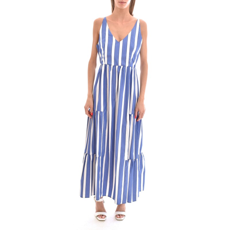 Emme Long Dress Patterned Wide Fit Lieto-Cornflower Blue Emme Long Dress Patterned Wide Fit Lieto-Cornflower Blue