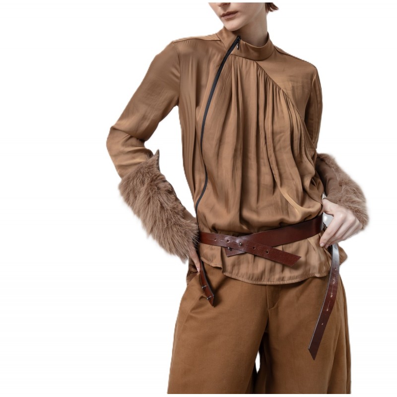 Lotus Eaters Shirt Zip-Choco Lotus Eaters Shirt Zip-Choco