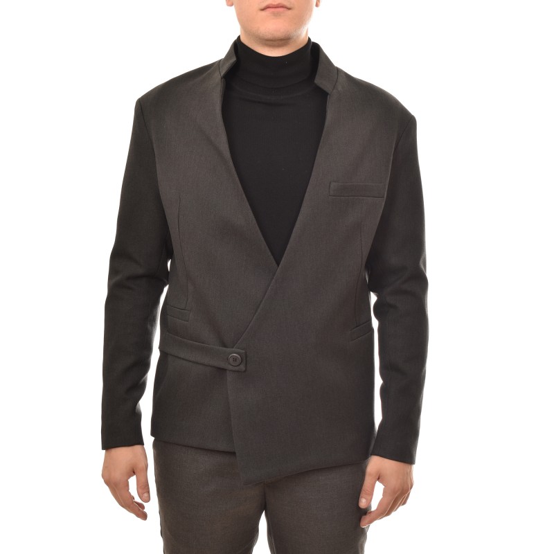 Indeed Mao Semi Cut Blazer-Black Indeed Mao Semi Cut Blazer-Black