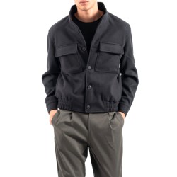 Vittorio Jacket With Elastic Waist-Black