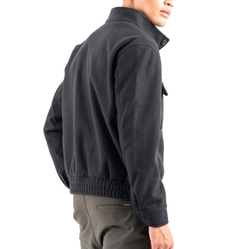 Vittorio Jacket With Elastic Waist-Black