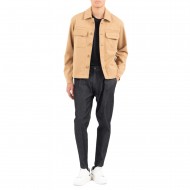 Vittorio Jacket With External Pockets-Brown