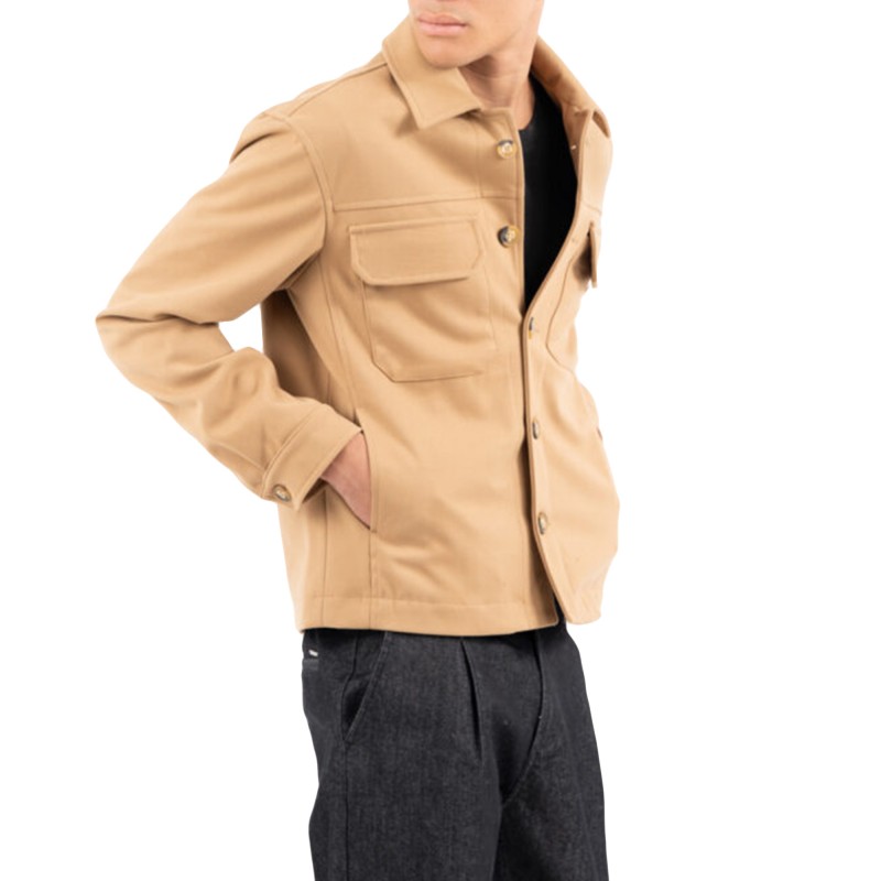 Vittorio Jacket With External Pockets-Brown