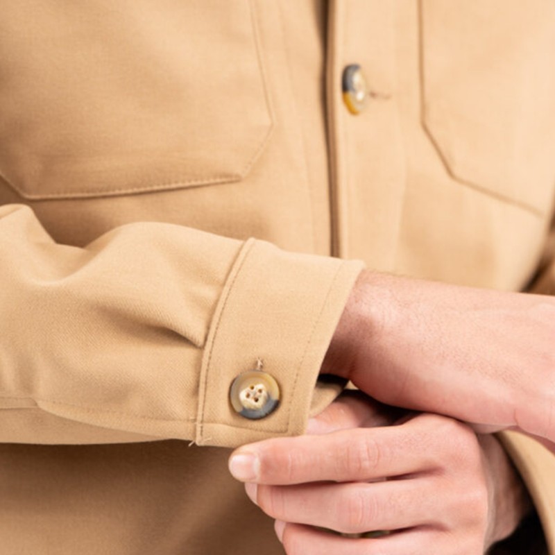 Vittorio Jacket With External Pockets-Brown