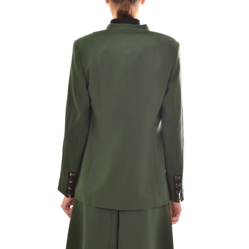 Semiology Mao Tweed Overshirt-Green