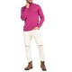 Vittorio Basic Turtleneck Sweater In Viscose Fabric-Magenta Vittorio Basic Turtleneck Sweater In Viscose Fabric-Magenta