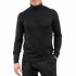 Vittorio Basic Turtleneck Sweater In Viscose Fabric-Pitch Black