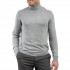 Vittorio Basic Turtleneck Sweater In Viscose Fabric-Light Grey