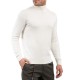 Vittorio Basic Turtleneck Sweater In Viscose Fabric-White Vittorio Basic Turtleneck Sweater In Viscose Fabric-White