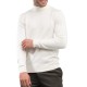 Vittorio Basic Turtleneck Sweater In Viscose Fabric-White Vittorio Basic Turtleneck Sweater In Viscose Fabric-White