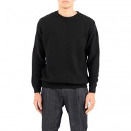 Vittorio Sweater Knitted Neckline-Black