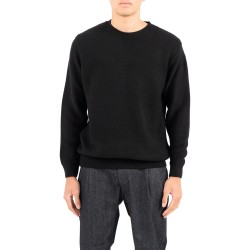 Vittorio Sweater Knitted Neckline-Black