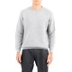 Vittorio Sweater Knitted Neckline-Light Grey