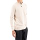 Vittorio Sweater Knitted Turtleneck Placket-Button Closure-Stone