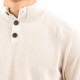 Vittorio Sweater Knitted Turtleneck Placket-Button Closure-Stone