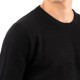 Vittorio Sweater Knitted Neckline In Jacquard Knit-Black Vittorio Sweater Knitted Neckline In Jacquard Knit-Black