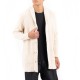 Vittorio Cardigan Jacket With Smokin Collar And External Pockets-Beige