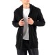 Vittorio Cardigan Jacket With Smokin Collar And External Pockets-Black Vittorio Cardigan Jacket With Smokin Collar And External Pockets-Black