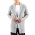 Vittorio Cardigan Jacket With Smokin Collar And External Pockets-Grey
