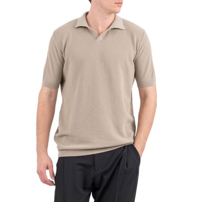 Vittorio Polo Knitted Shirt In Pique Knit-Mint