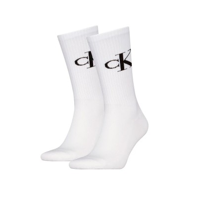 Calvin Klein Socks CK Logo 2 Pairs-White
