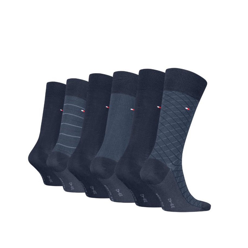 Tommy Hilfiger Socks 6 Pairs Tin Giftbox Birdey-Navy