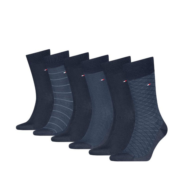 Tommy Hilfiger Socks 6 Pairs Tin Giftbox Birdey-Navy