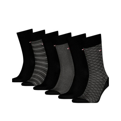 Tommy Hilfiger Socks 6 Pairs Tin Giftbox Birdey-Black
