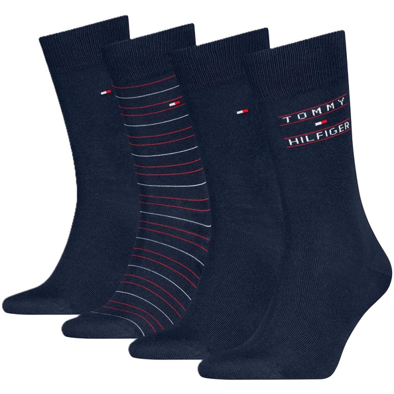 Tommy Hilfiger Socks 4 Pairs Gift Box-Navy Tommy Hilfiger Socks 4 Pairs Gift Box-Navy