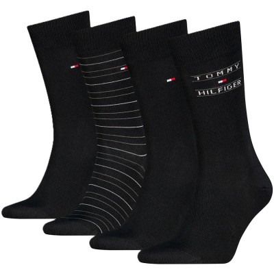Tommy Hilfiger Socks 4 Pairs Gift Box-Black
