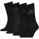 Tommy Hilfiger Socks 4 Pairs Gift Box-Black Tommy Hilfiger Socks 4 Pairs Gift Box-Black